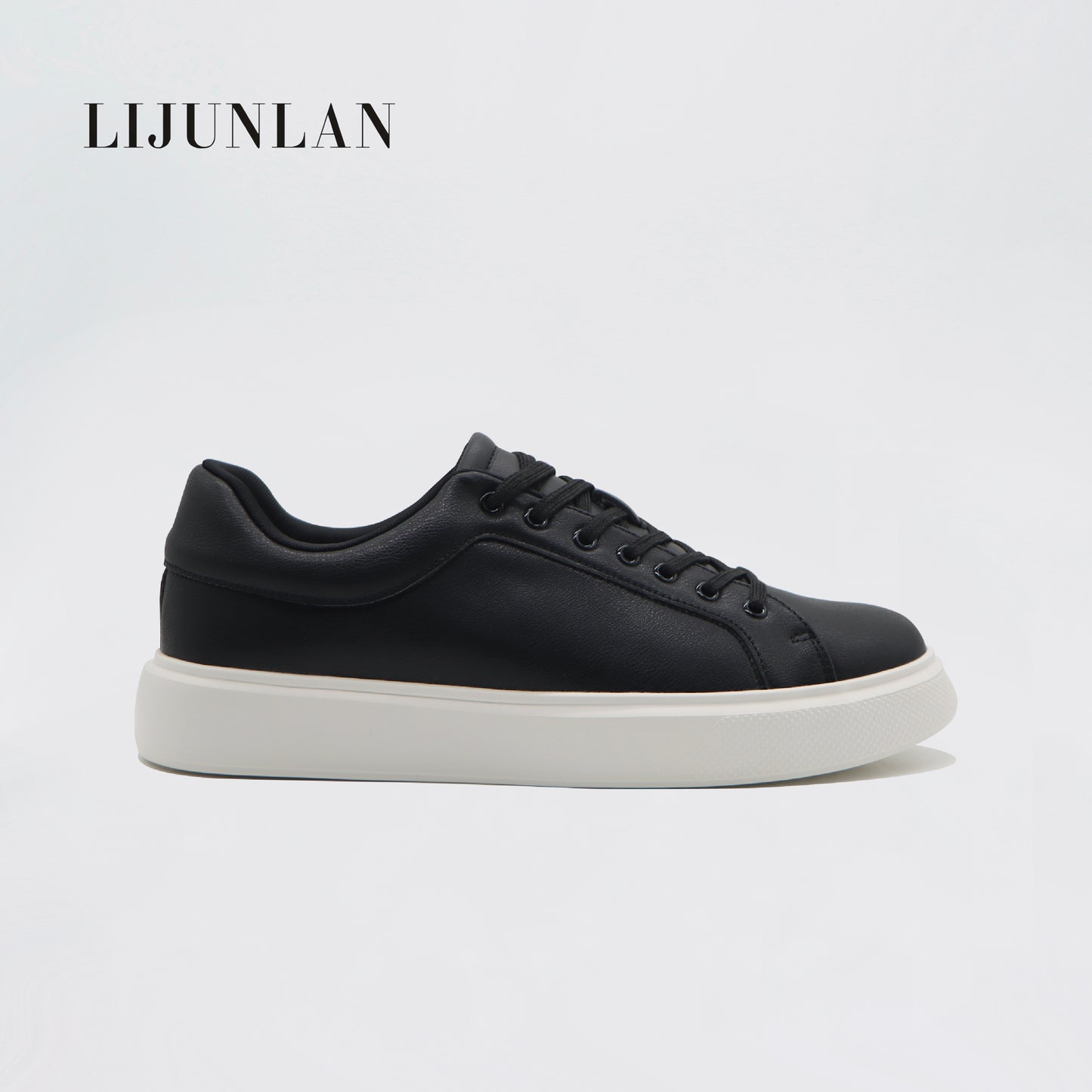 LIJUNLAN Casual men shoes black