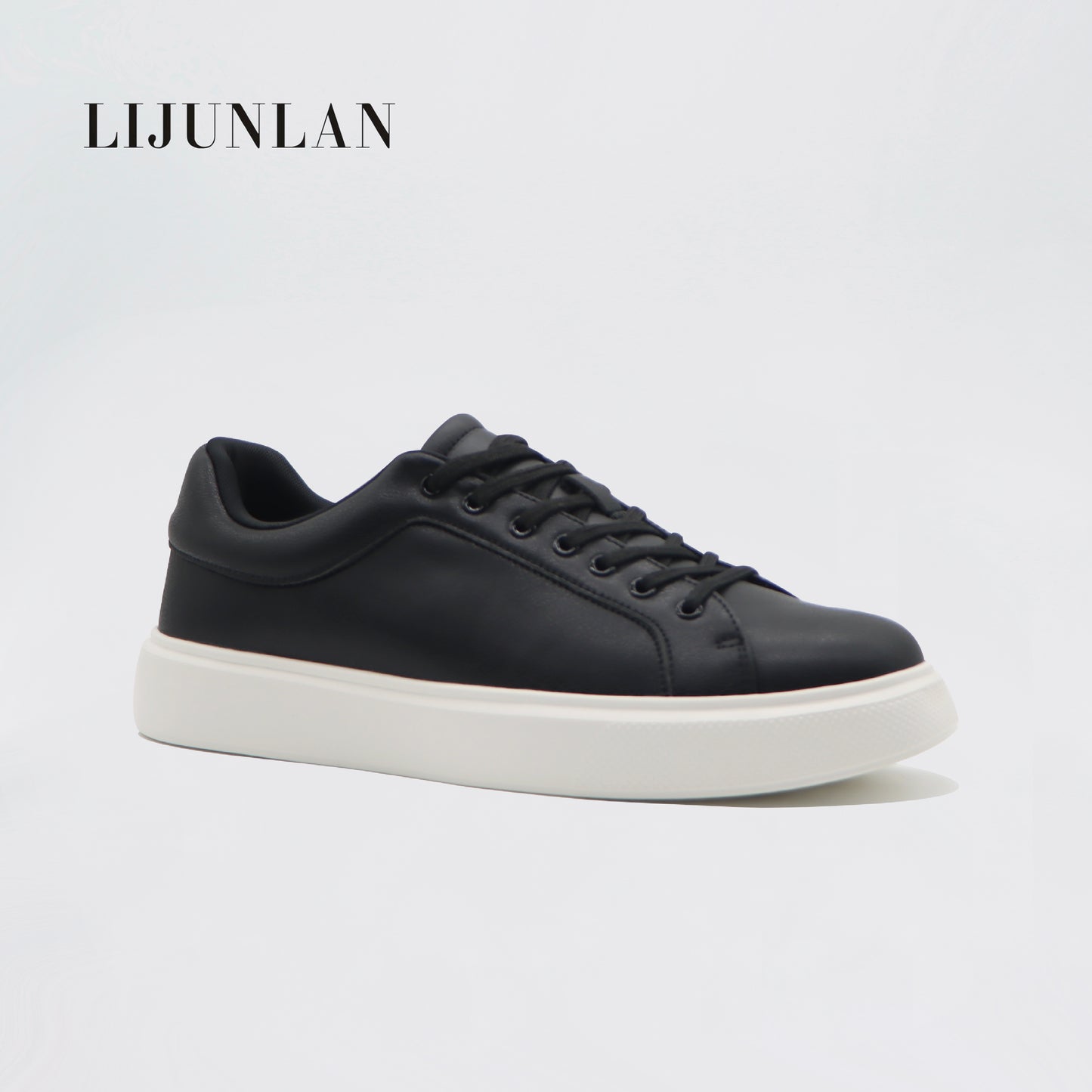 LIJUNLAN Casual men shoes black