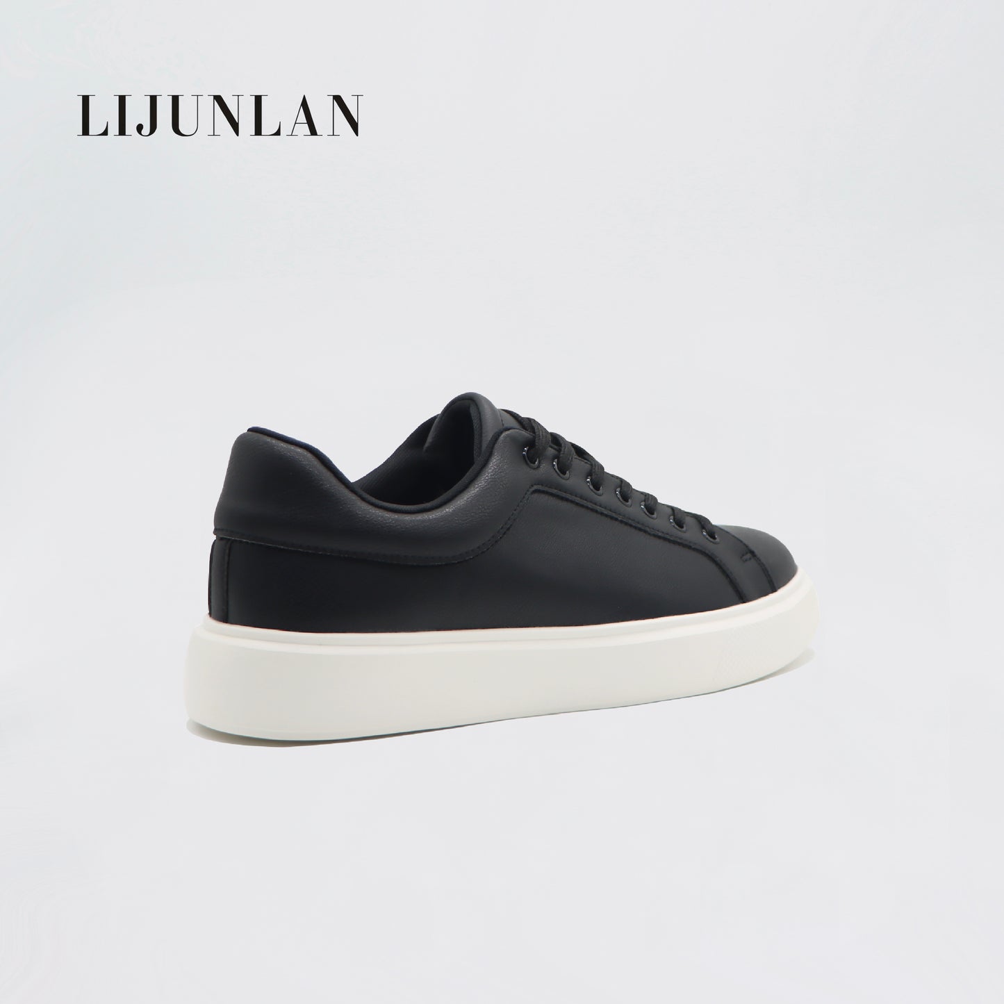 LIJUNLAN Casual men shoes black