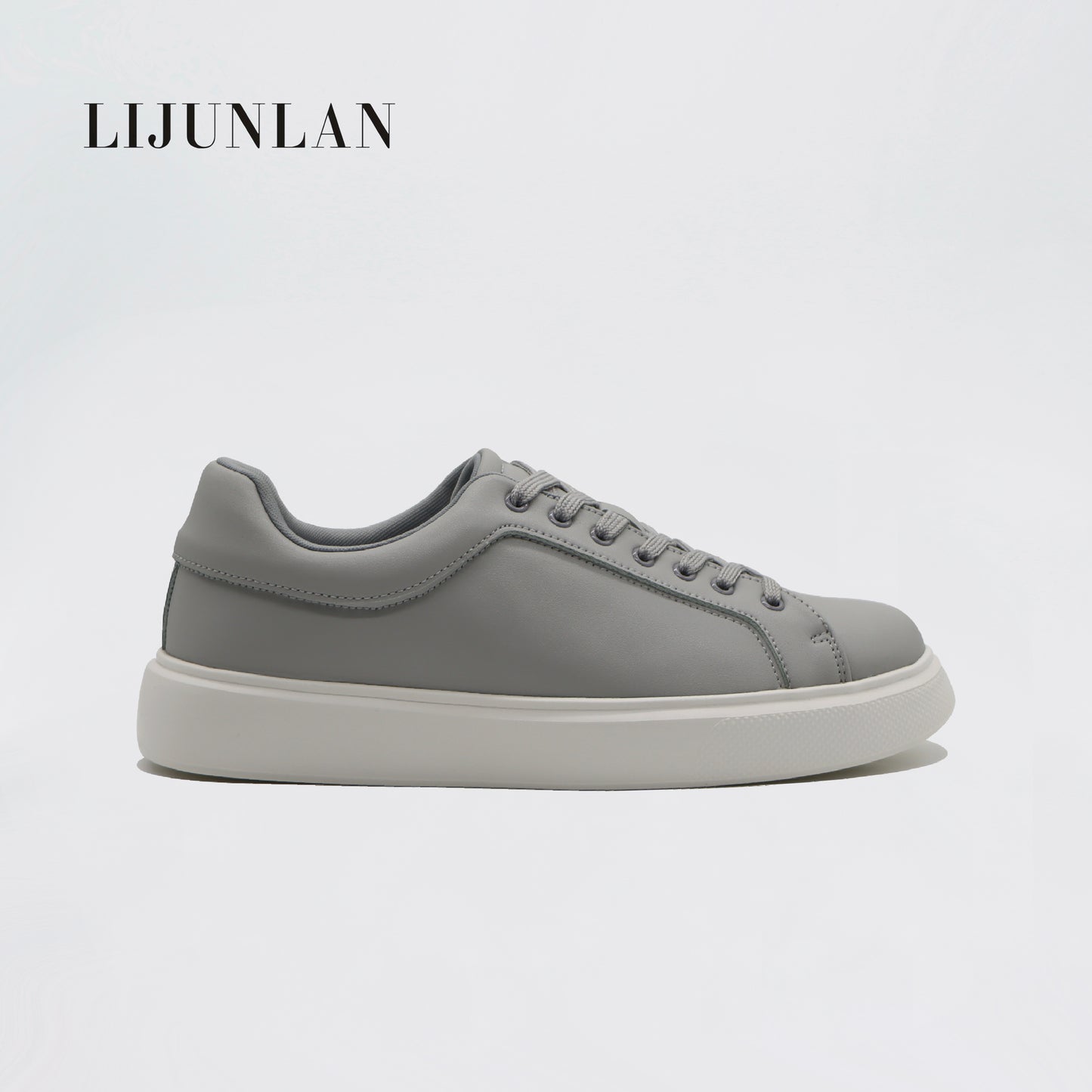 LIJUNLAN Casual men shoes Grey