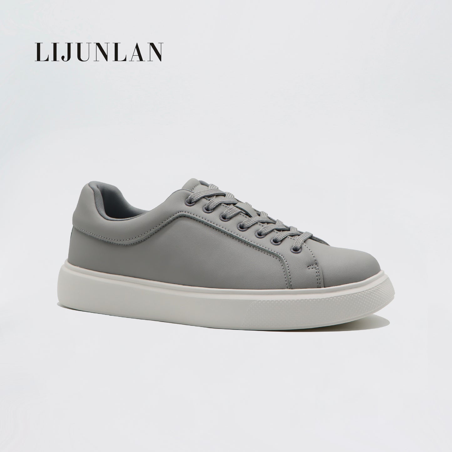 LIJUNLAN Casual men shoes Grey