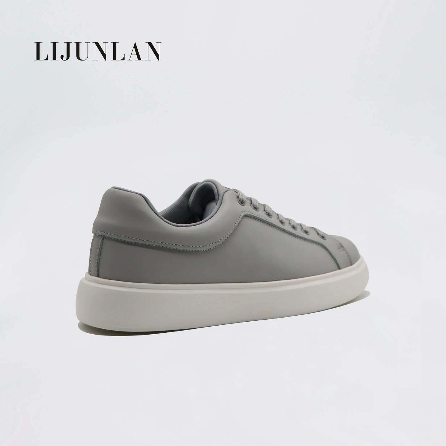 LIJUNLAN Casual men shoes Grey