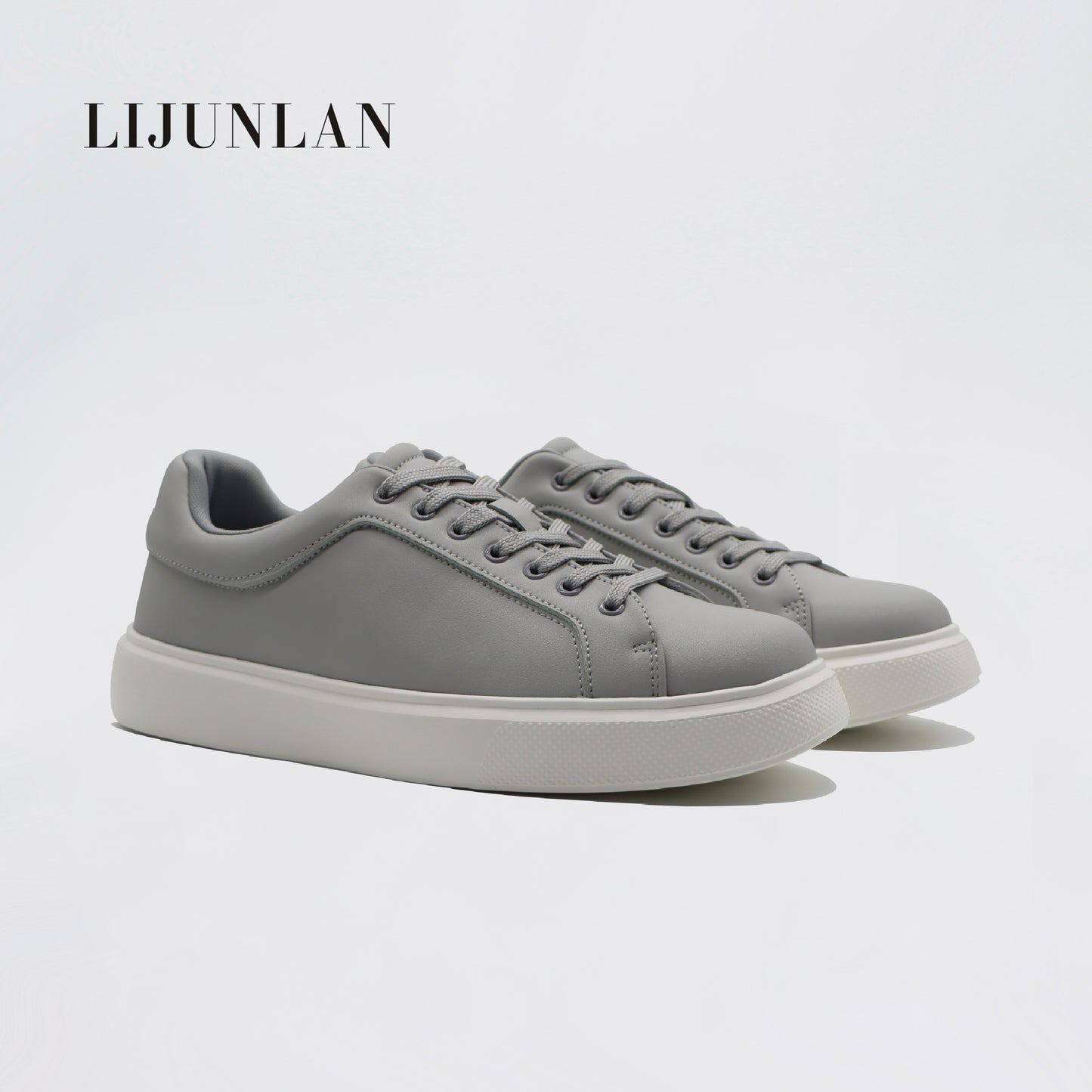 LIJUNLAN Casual men shoes Grey