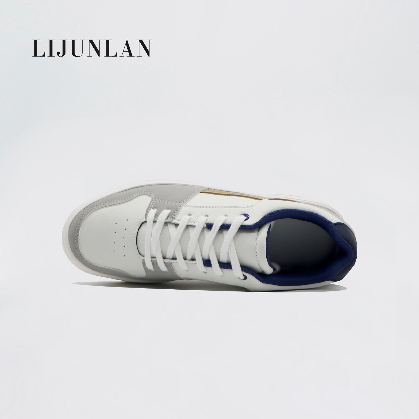 LIJUNLAN Color blocked fashionable casual men's shoes