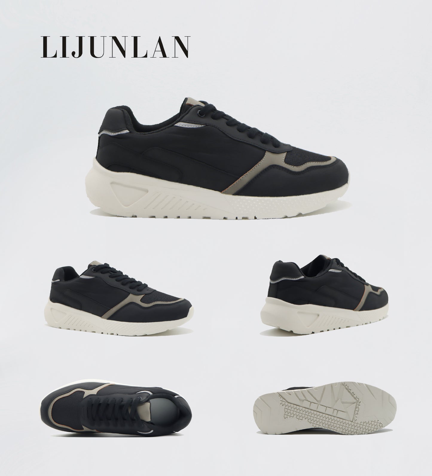 LIJUNLAN Fashion sport shoes black