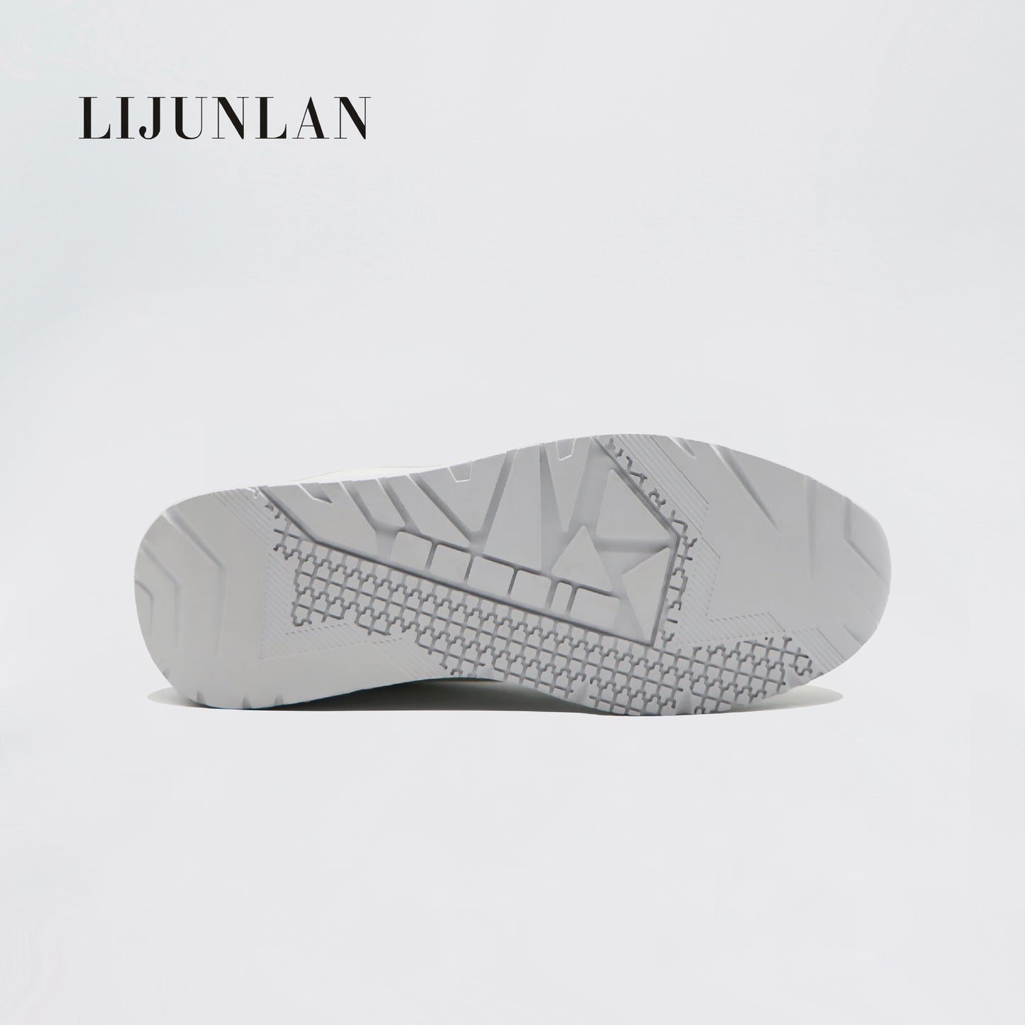 LIJUNLAN Silver color blocked fashionable sports shoes