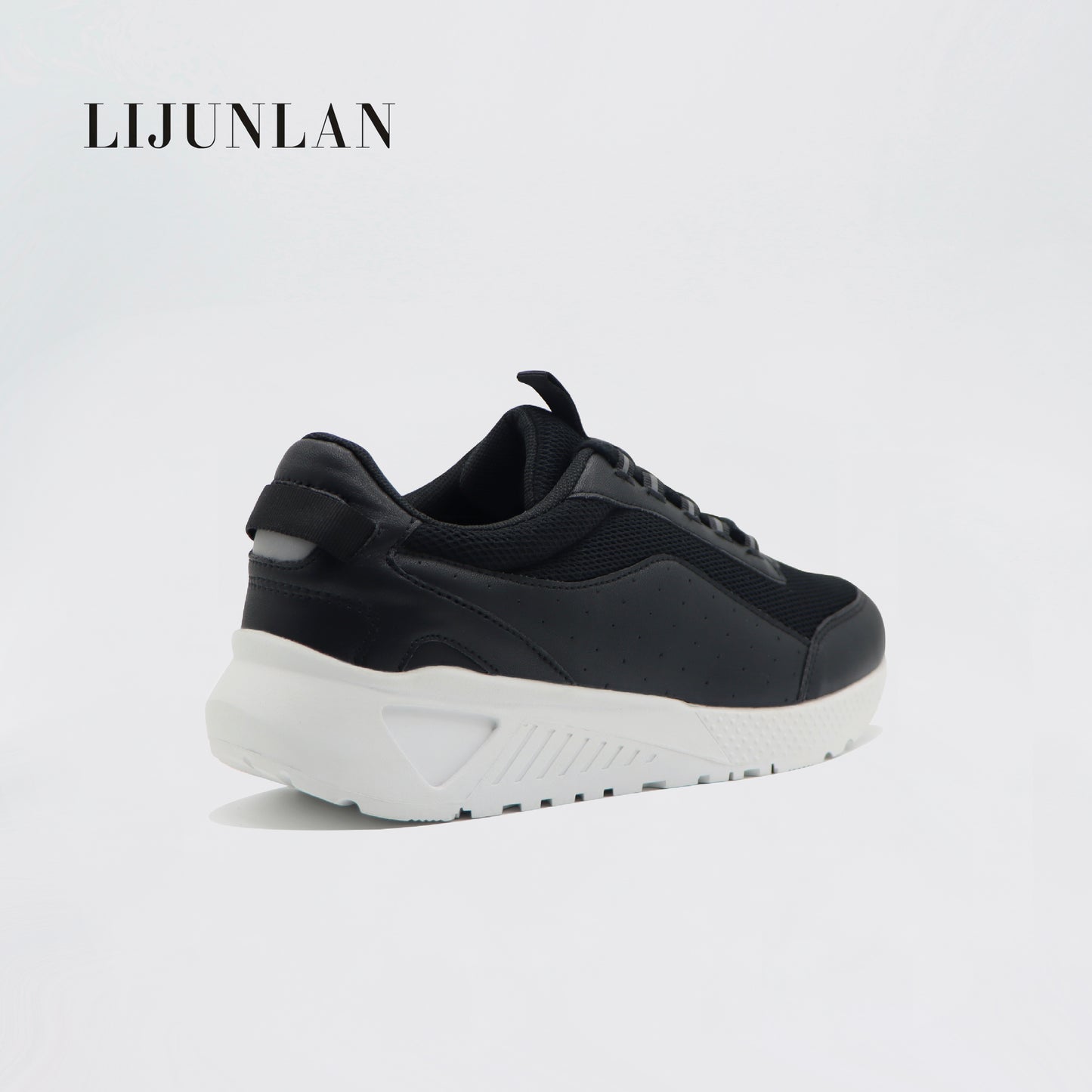 LIJUNLAN Black sport shoes daily life