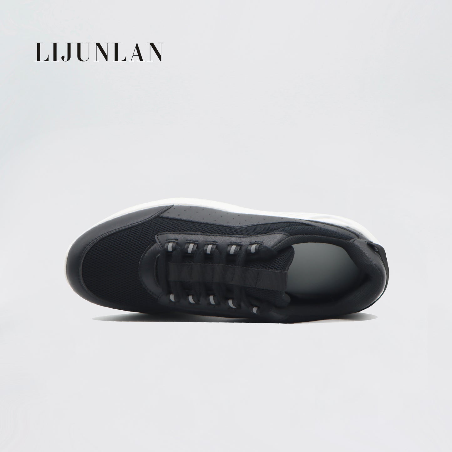 LIJUNLAN Black sport shoes daily life