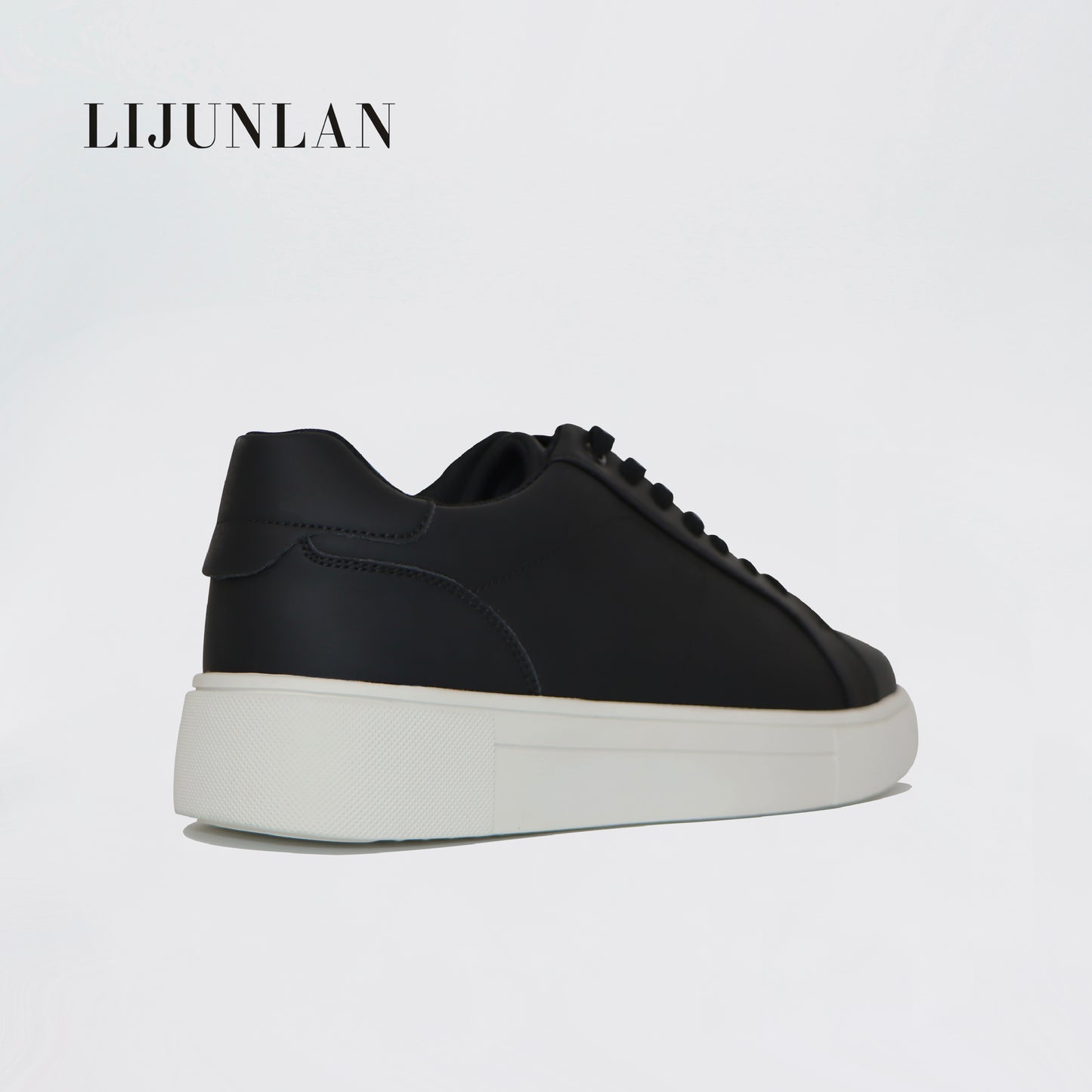 LIJUNLAN Black leisure shoes