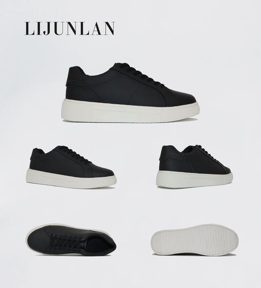 LIJUNLAN Black leisure shoes