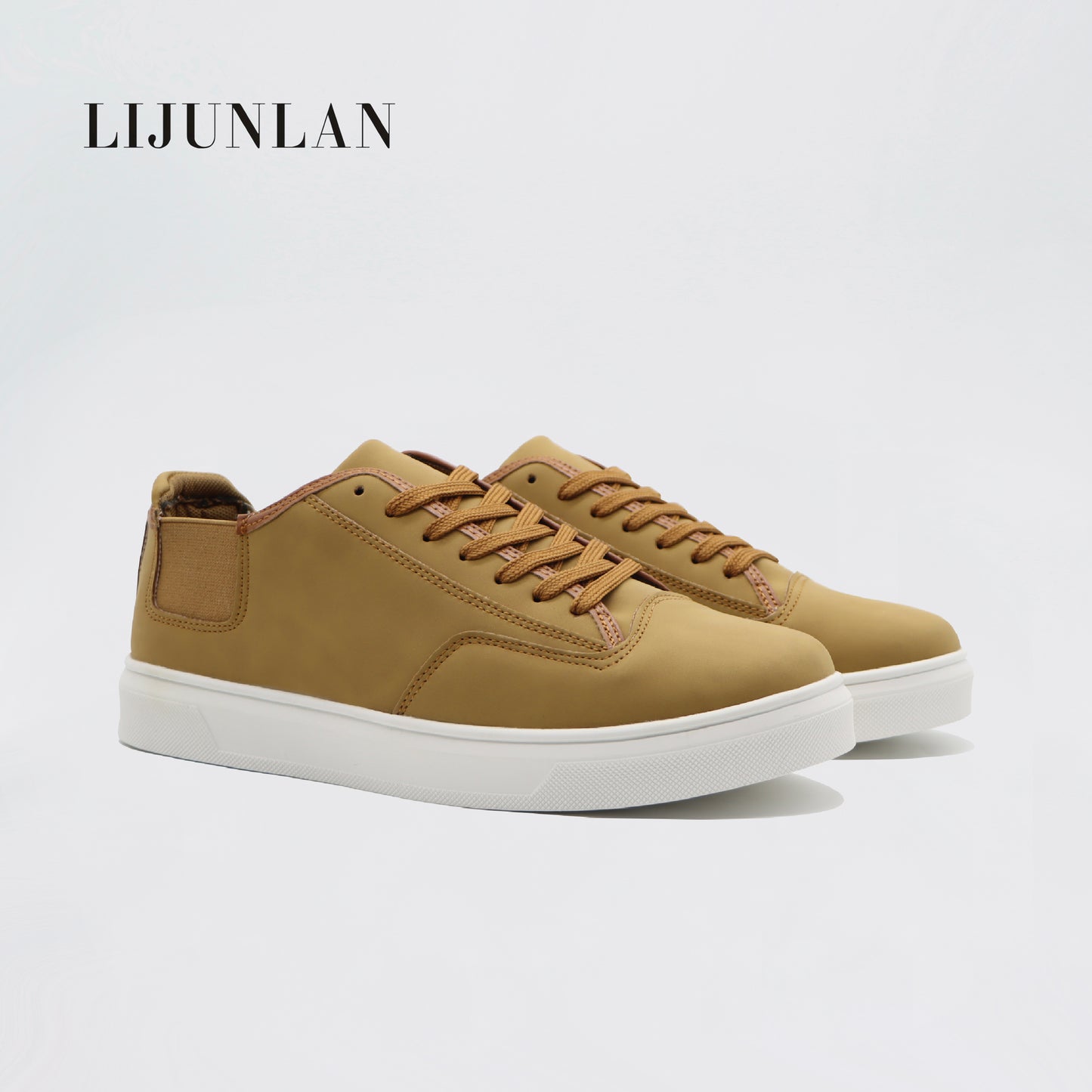 LIJUNLAN Brown versatile men's board shoes