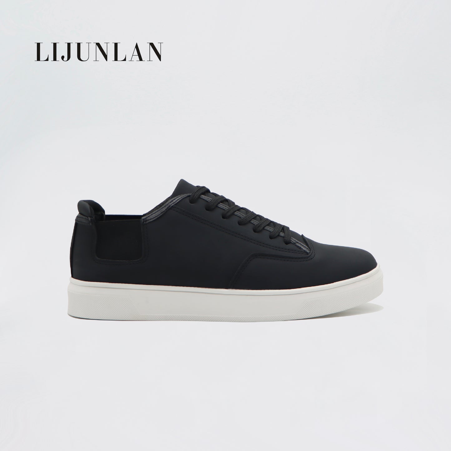 LIJUNLAN Black Daily casual skateboard shoes