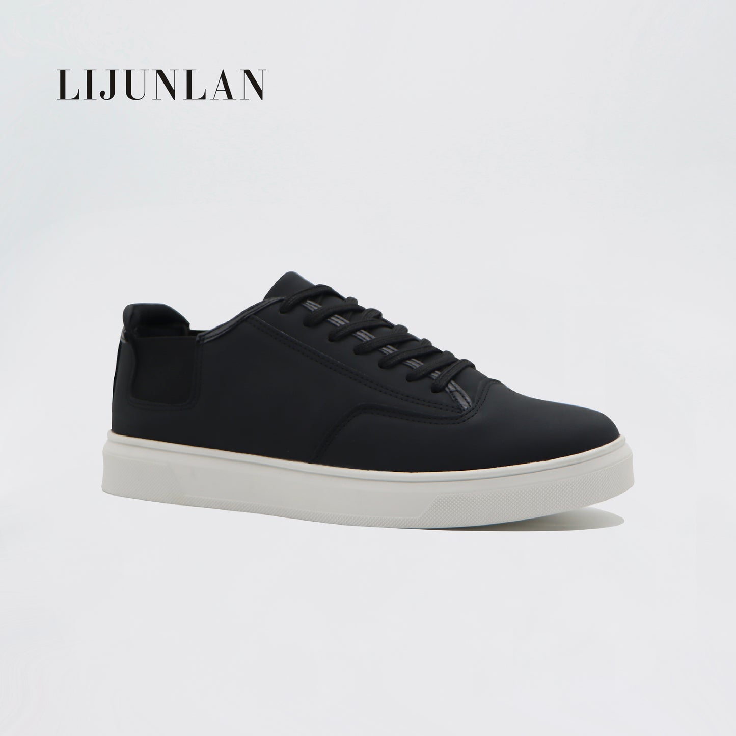 LIJUNLAN Black Daily casual skateboard shoes