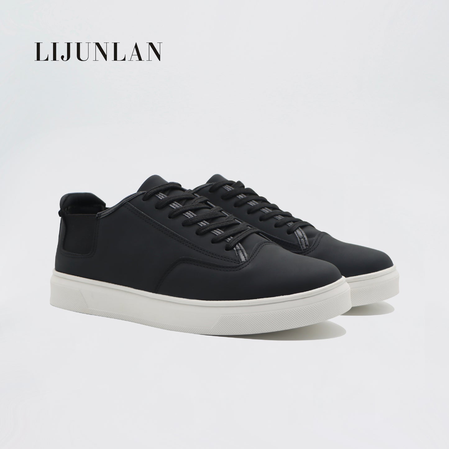 LIJUNLAN Black Daily casual skateboard shoes