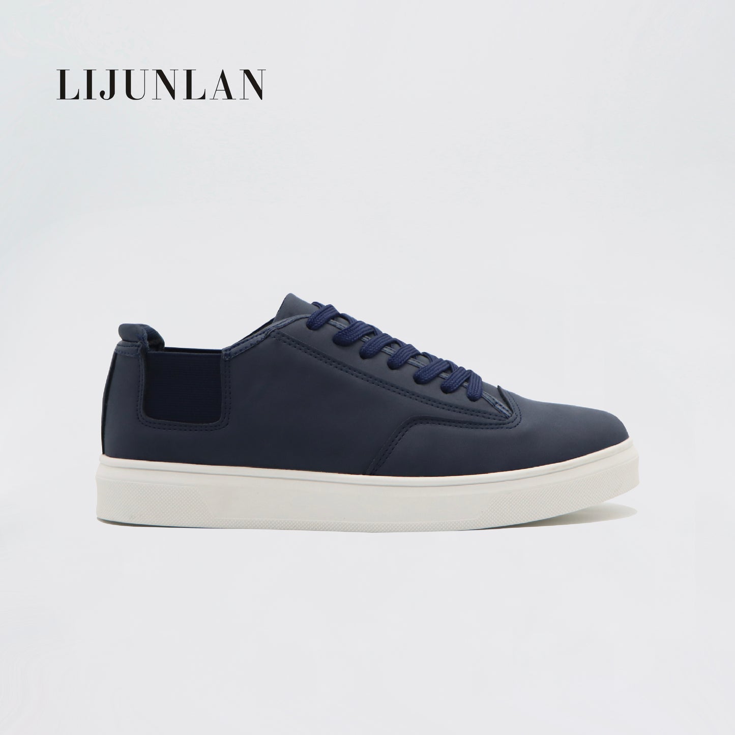 LIJUNLAN Navy casual shoes for men