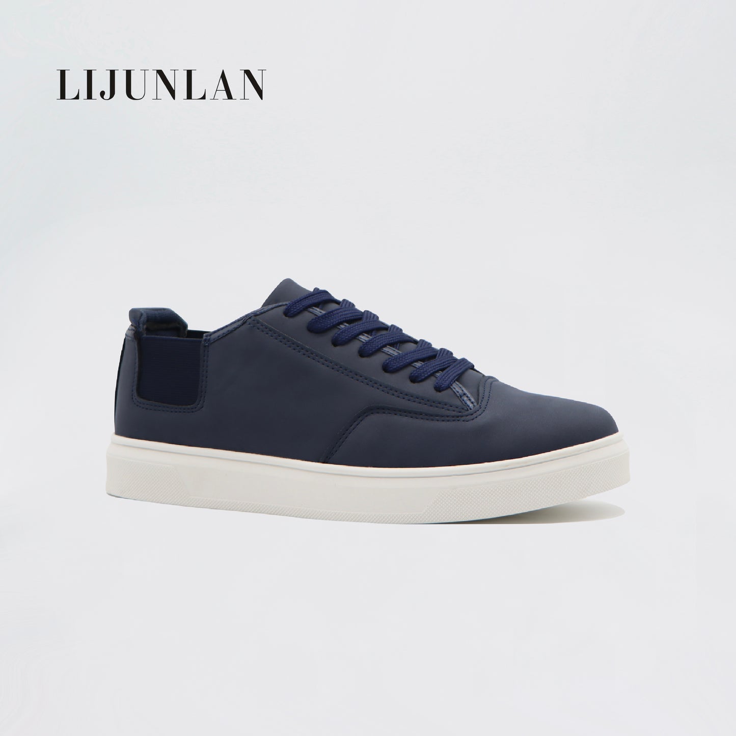 LIJUNLAN Navy casual shoes for men