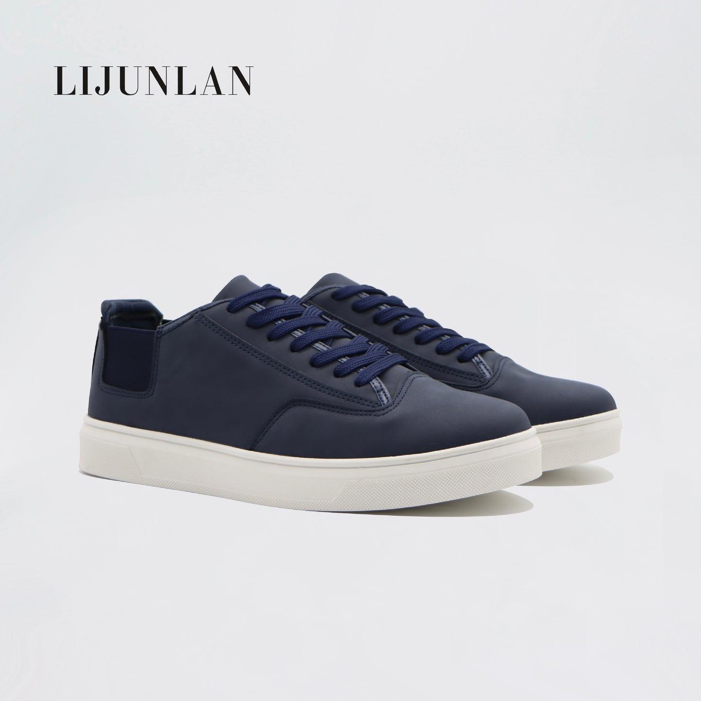 LIJUNLAN Navy casual shoes for men